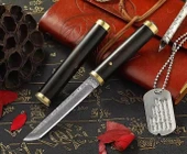 Japon Damascus Tanto Ruyi Jingu Bang thumbnail 1