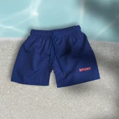 Mavi Çocuk Şortu Deniz Havuz Şortu Mayo 5-6 Yaş - 5