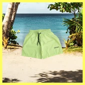 Neon Yeşili Cocuk Deniz Havuz Şordu 5-6 Yaş thumbnail 7