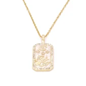 Çelik Kolye, Altın Kaplama Yengeç Burcu Kadın Kolye K-106 thumbnail 1