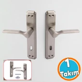 Kapı Kolu İç Oda Aynalı Sağa Sola Uygun Saten Renk Dış Ahşap Pvc Metal Çelik Kapısı Tutamağı 1 Takım thumbnail 1
