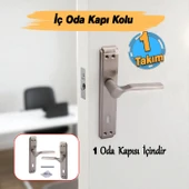 Kapı Kolu İç Oda Aynalı Sağa Sola Uygun Saten Renk Dış Ahşap Pvc Metal Çelik Kapısı Tutamağı 1 Takım thumbnail 3