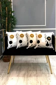 Nakışlı Püsküllü Dekoratif Kırlent Kılıfı Takımı (4 Parça - 43x43 cm) NKK001 RENKLİ 43 X 43 thumbnail 1