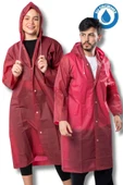 Kadın Erkek Yağmurluk Kapüşonlu Çıtçıtlı Eva Bordo Yağmurluk Bymmrc881r07 thumbnail 1