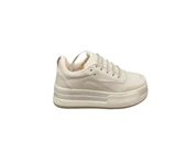 Ventes 319Z Ortopedik 5 cm Kalın Taban Simli Taş Şeritli Günlük Kadın Sneaker Ayakkabı - 5