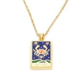 Çelik Kolye, Altın Kaplama Yengeç Burcu Kadın Kolye K-135 thumbnail 1