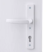 1 Takım PVC Kapı Kolu Beyaz Balkon Banyo Tuvalet Wc Plastik Kulp Kilitsiz Kol thumbnail 6