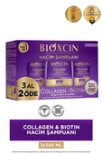 Bioxcin Collagen & Biotin Hacim Şampuanı 3 x 300 ml - 1