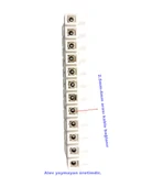 MUTLUSAN 2.5-4mm 12li Geçmeli Plastik Sıra Klemens Beyaz 850?C Alev Yaymayan H.F. - 4