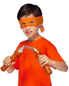 Teenage Mutant Ninja Turtles Michelangelo Turuncu Maske ve Aksesuar Seti TU806001 thumbnail 4