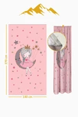 Parlak Saten Mikro Kumaş Çift Kanat Çocuk Odası Fon Perde Takımı PRD0041 RENKLİ 140 X 270 thumbnail 2