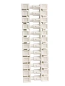 MUTLUSAN 2.5-4mm 12li Geçmeli Plastik Sıra Klemens Beyaz 850?C Alev Yaymayan H.F. - 6