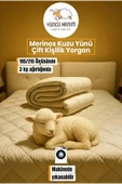 Yüncü Hanım Çift Kişilik Merinos Kuzu Yünü Yorgan (%100 SAF MERİNOS KUZU YÜNÜ) 195 X 215 Cm Ebat, 3000 gram - 1