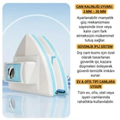 Coofbe 3-30MM Arası Mıknatıslı Pimapen Isıcam Çift Cam Pencere Uyum Kademe Ayarlı Cam Silme Aparatı thumbnail 8