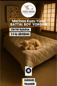 Yüncü Hanım Battal Ebat Merinos Kuzu Yünü Yorgan (%100 SAF MERİNOS KUZU YÜNÜ) 220 X 240 Cm Ebat, 3500 gram - 1