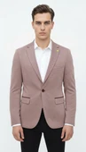 Plus Scorpion Bordo Erkek İtalyan Kesim Blazer Ceket – Kol Yamali, Slim Fit, Şık ve Modern Tasarım thumbnail 1