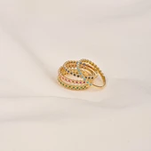 Gümüş Yüzük - 0.30 Karat Safir Taşlı Yarım Tur 925 Ayar Hediye Gümüş Yüzük thumbnail 12