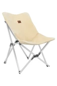 Box&Box Alüminyum Katlanabilir Kamp Sandalyesi, Piknik Sandalyesi, Taşıma Çantalı, Kumaş, Krem thumbnail 1