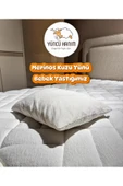 Yüncü Hanım %100 Merinos Kuzu Yünü Dolgulu Bebek Yorganı 95x145 cm+ Yün Dolgu Bebek Yastığı Hediyeli - 3