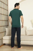 Erkek %100 Pamuk Pijama Takımı -3 Düğmeli-Robalı 12383 thumbnail 5