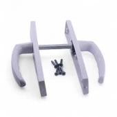 1 Takım PVC Kapı Kolu Beyaz Balkon Banyo Tuvalet Wc Plastik Kulp Kilitsiz Kol thumbnail 4