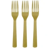 May Plastik Renkli Çatal Altın 25 Li thumbnail 1