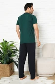 Erkek %100 Pamuklu Pijama Takımı-3 Düğmeli-Yaka Cepli 12384 thumbnail 9