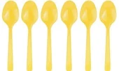 May Plastik Renkli Kaşık Sarı 25 Li thumbnail 3
