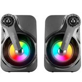 <![CDATA[Mikado MD-BT28 5W+3W×2 BT,TF Card,USB, FM Radyo Siyah Led Işıklı Speaker]]> thumbnail 5