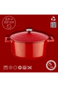 Lava LV Y TC 22 K1 R- 22cm Kırmızı Derin Tencere thumbnail 5