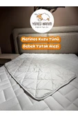 Yüncü Hanım %100 Yün Dolgu Bebek Uyku Seti 3'lü Paket (Yün Yorgan + Yün Alez + Yün Yastık) thumbnail 5