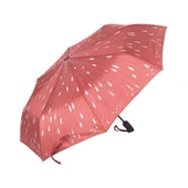Yağmur Damlası Desenli Tam Otomatik Lux Kadın Şemsiyesi Bordo thumbnail 3