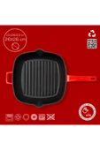 Lava LV P GT 2626 K0 R Demir Izgara Tava 26x26cm Kırmızı thumbnail 4