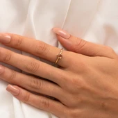 Gümüş Yüzük - 0.60 Karat Zultanit Taşlı Kalp Tektaş Evlilik Teklifi 925 Ayar Gümüş Yüzük - 11