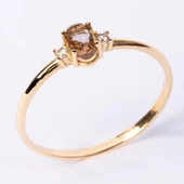 Gümüş Yüzük - 0.30 Karat Zultanit Tria Evlilik Teklifi Gümüş Yüzük - Doğal Taş Tria Gümüş Yüzük - 7