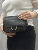 BİÇOMİ Siyah cilt mossi çanta thumbnail 2