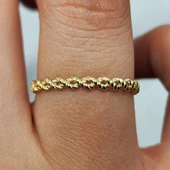 Gümüş Yüzük - Kör Düğüm Minimal Tasarım 925 Ayar Gümüş Alyans - 9