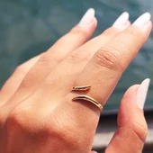 Gümüş Yüzük - Es Taşsız Energy Yüzüğü-Modern Tasarım Taşsız 925 Ayar Gümüş Yüzük thumbnail 12