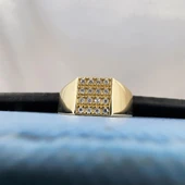 Gümüş Yüzük - Şövalye Modern Tasarım Gümüş Yüzük-Mikro Mıhlama Tasarım Şövalye 925 Ayar Gümüş Yüzük thumbnail 1