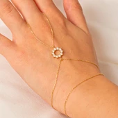 Gümüş Şahmeran - 925 Ayar Gümüş Yuvarlak Zirkon Taşlı Tasarım Şahmeran - 1