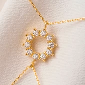 Gümüş Şahmeran - 925 Ayar Gümüş Yuvarlak Zirkon Taşlı Tasarım Şahmeran - 6