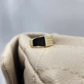 Gümüş Yüzük - Şövalye Modern Tasarım Gümüş Yüzük-Mikro Mıhlama Tasarım Şövalye 925 Ayar Gümüş Yüzük thumbnail 6