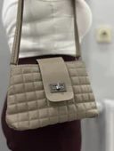 BİÇOMİ Kapaklı kapitone vizon cilt çanta thumbnail 1