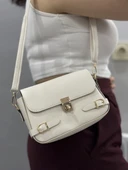 BİÇOMİ Zerej kemerli krem cilt çanta thumbnail 1