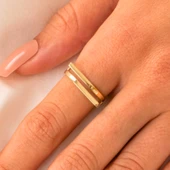 Gümüş Yüzük - Exxen Tarz Tasarım 925 Ayar Gümüş Yüzük thumbnail 1