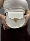 BİÇOMİ Klasik kapaklı beyaz cilt çanta thumbnail 1