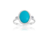 Vintage Firuze Taşlı 925 Ayar Gümüş Yüzük-Otantik Firuze Taşlı Gümüş Yüzük-Hediye Gümüş Yüzük - 2