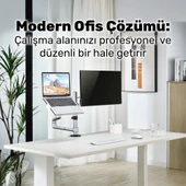 NPO STD72024MLG 11"-17" Notebook 17"-32" Monitör Destekli Alüminyum Monitör Tutucu thumbnail 2