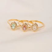 Gümüş Yüzük - Vintage Zultanit Taşlı Gümüş Evlilik Teklifi Hediye 925 Ayar Gümüş Yüzük thumbnail 12