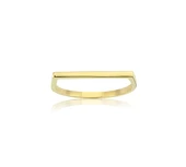 Ufuk Çizgisi Şans Totemi İnce Minimal Tasarım Gümüş Yüzük-Minimal Tarz 925 Ayar Eklem Gümüş Yüzük thumbnail 5